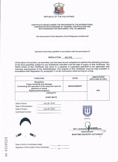 marina requirements for renewal of coc for master|DOCUMENTARY REQUIREMENTS CERTIFICATE OF .